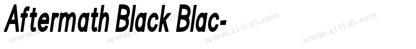 Aftermath Black Blac字体转换